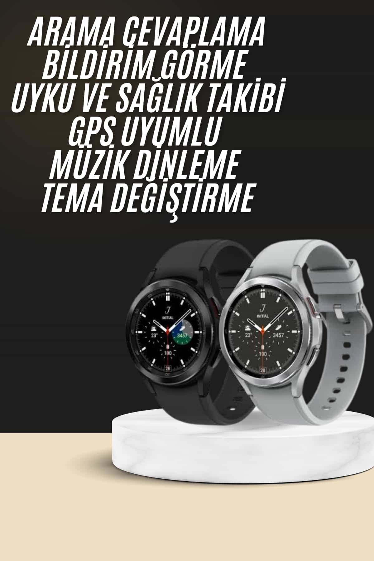 Yeni Nesil Akıllı Saat Çağrı Cevaplayabilen Plastik 47 Mm Uyumlu Kordon - Görsel 2