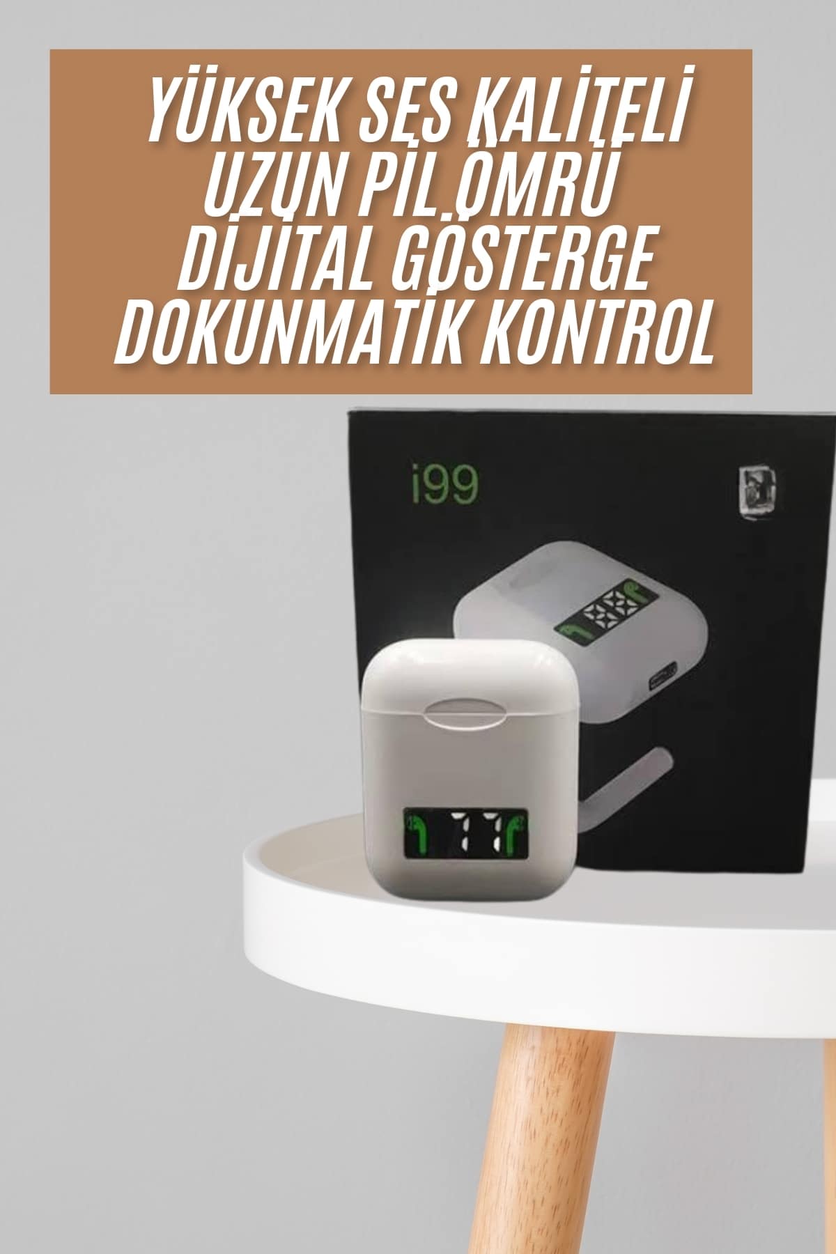 Bluetooth Kulaklık Dokunmatik Kontrol Uzun Pil Ömrü Dijital Göstergeli - Görsel 2