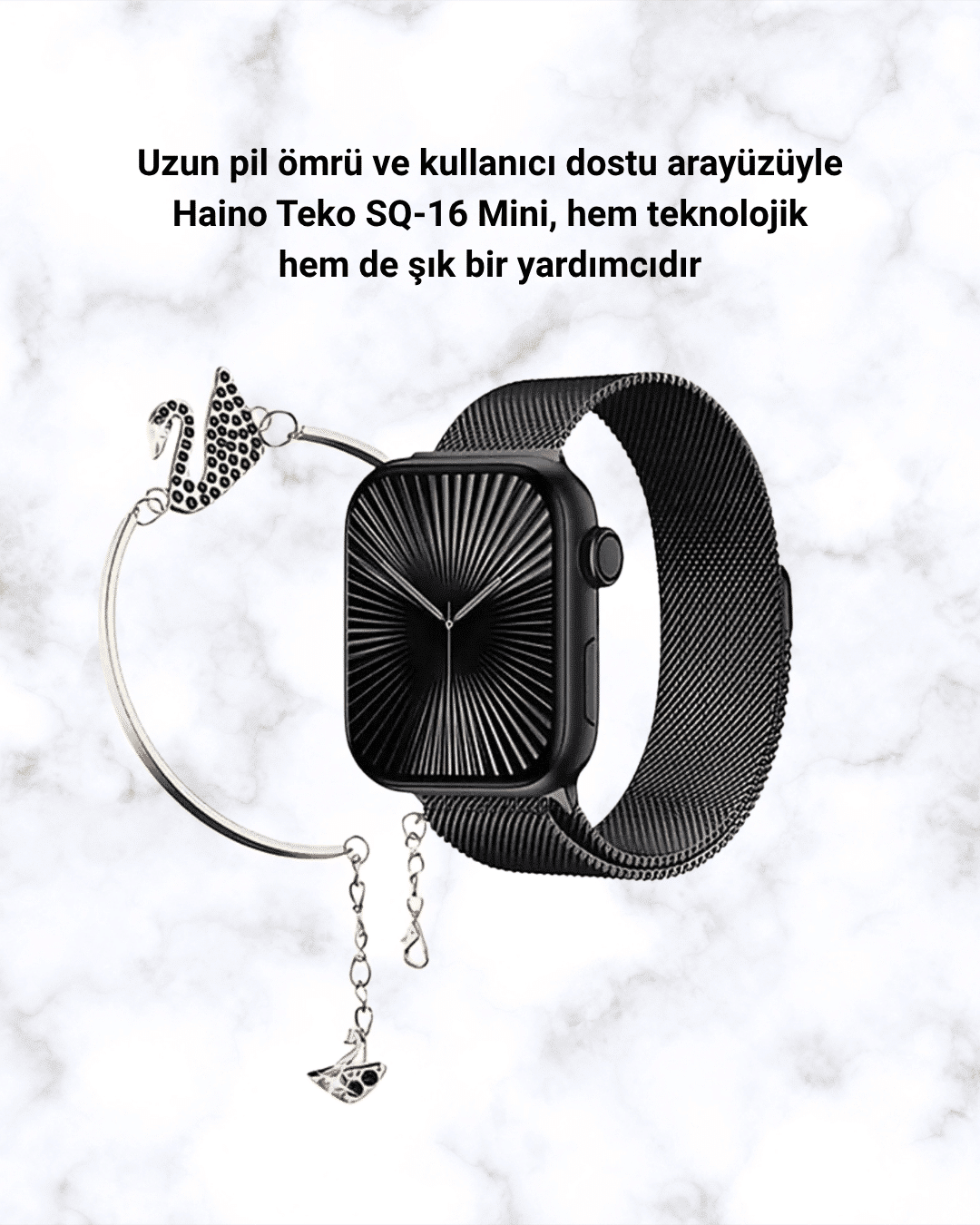 SQ-16 Mini Series 10 – Dokunmatik Akıllı Saat | Kalp Ritmi, SpO2, Uyku Takibi - Görsel 4