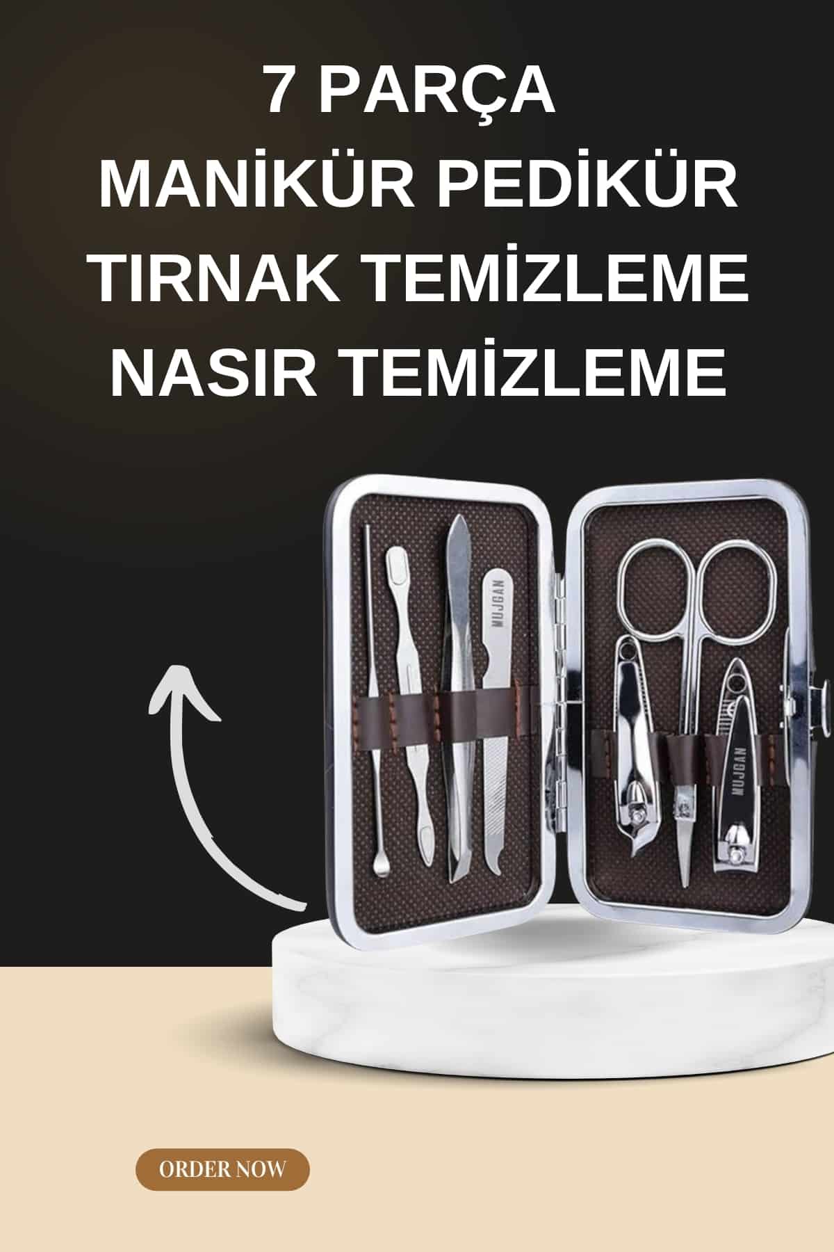 Manikür Pedikür Seti İkili Set El ve Ayak Bakımı Nasır Temizleme Protez Tırnak Çıkarma - Görsel 2