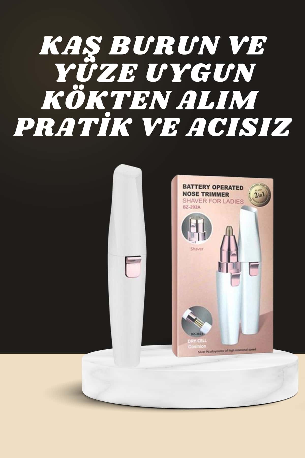 Kulak Burun ve Yüz Epilasyon Aleti ve Yüz Masaj Aleti İkili Cilt Bakım Seti - Görsel 2
