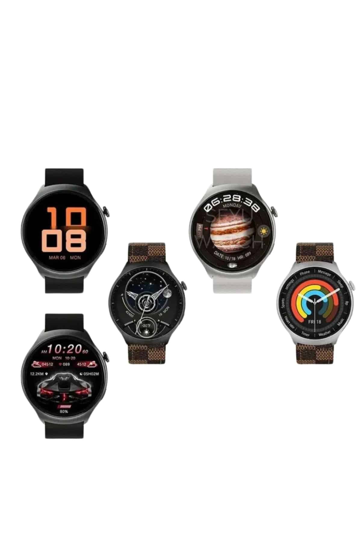 Yeni Nesil Akıllı Saat Çağrı Cevaplayabilen Plastik 47 Mm Uyumlu Kordon - Görsel 3