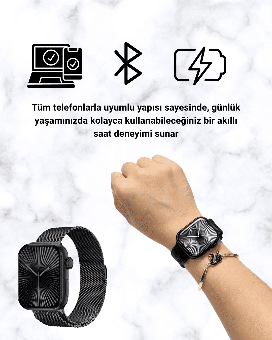 SQ-16 Mini Series 10 – Dokunmatik Akıllı Saat | Kalp Ritmi, SpO2, Uyku Takibi - Görsel 3