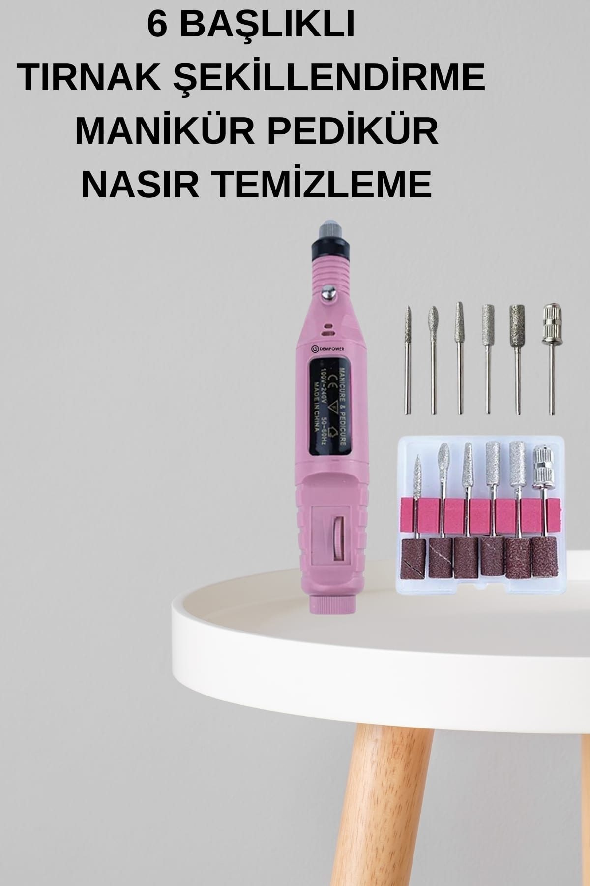 Manikür Pedikür Seti İkili Set El ve Ayak Bakımı Nasır Temizleme Protez Tırnak Çıkarma - Görsel 4