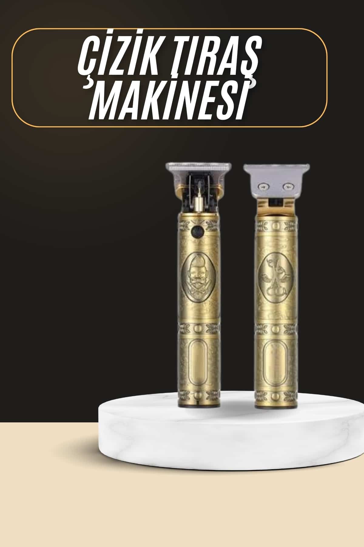 Tıraş Makinesi Şarjlı Çizik Tıraş Paslanmaz Çelik Bıçaklı 4 Taraklı