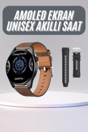 Yuvarlak Kasa 46mm Akıllı Saat Android Ve IOS Uyumlu Uyku ve Sağlık Takibi