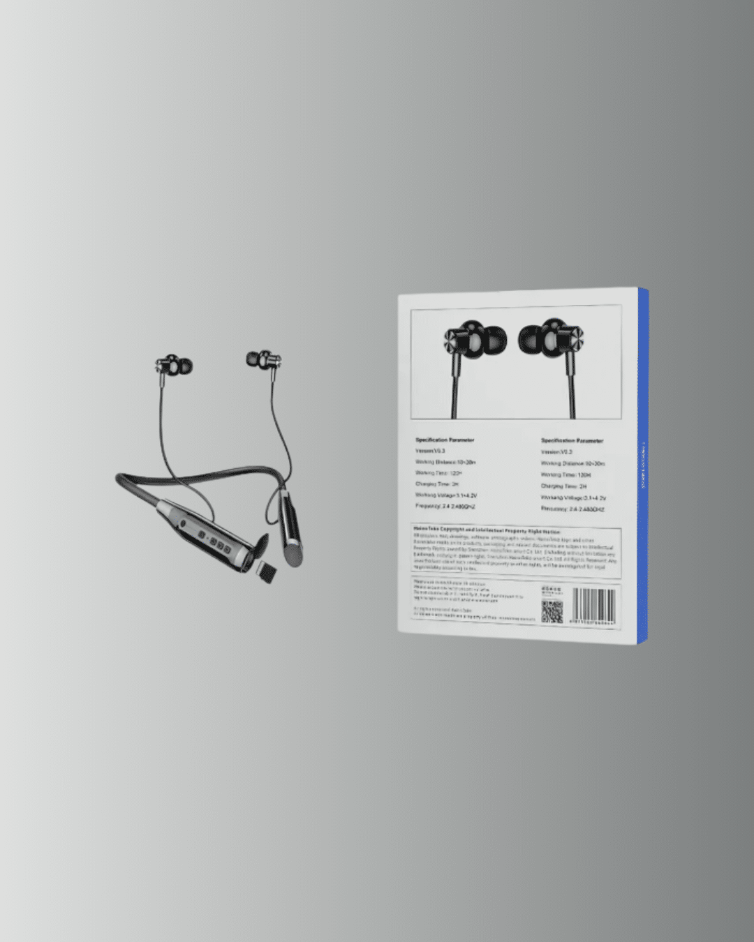 120 Saat Pil Ömrüyle Boyun Askılı Bluetooth Kulaklık – Spor ve Günlük Kullanım İçin - Görsel 2
