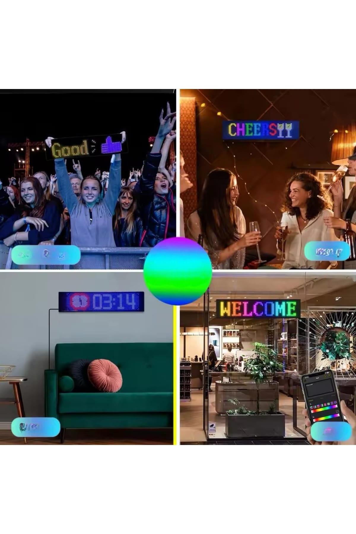 Led Matrix Bluetooth Bağlantılı Araç Camına Uygun Pixsel Görünümlü 16X96 pixel - Görsel 2