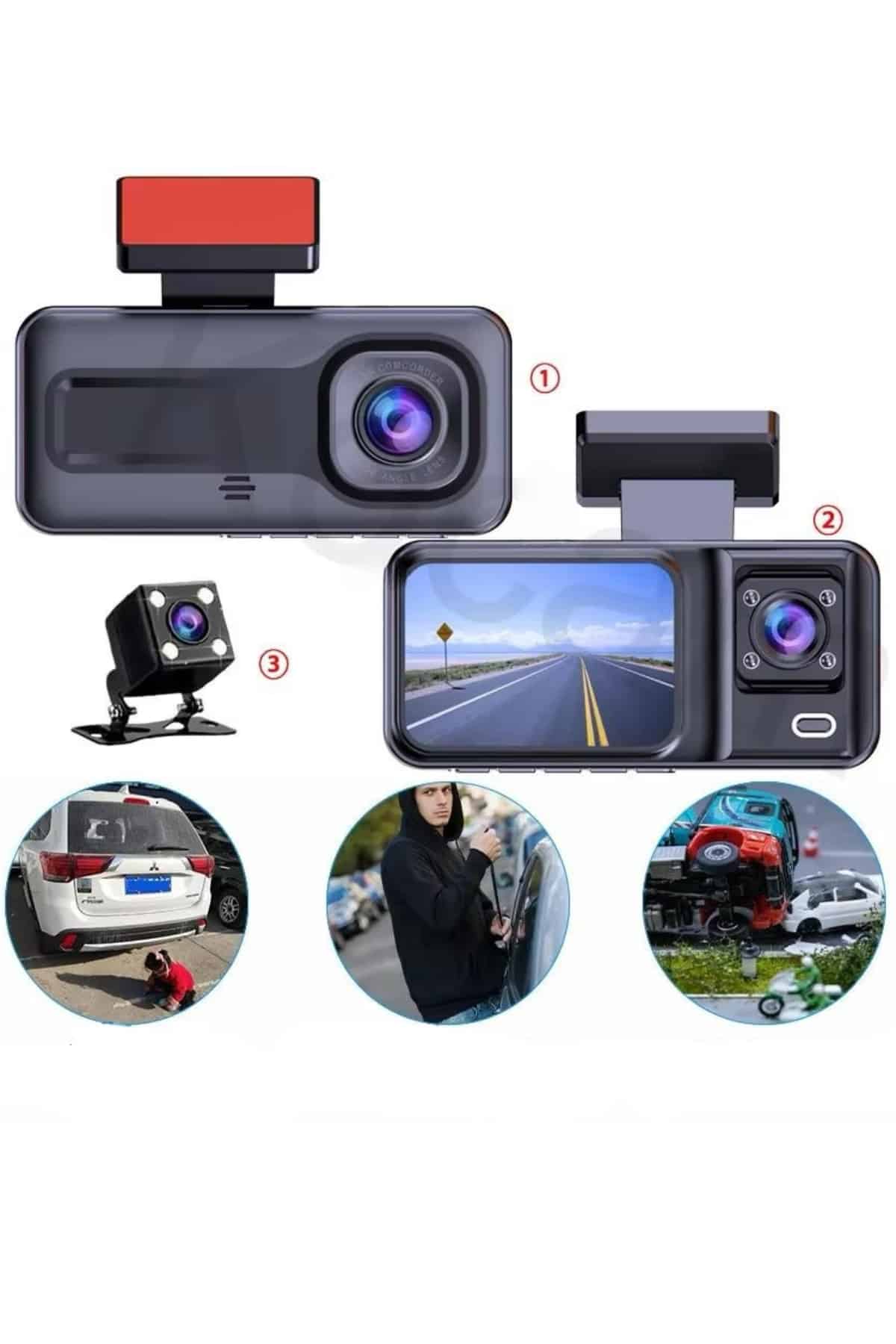 2 İnç Araç İçi Kameralı Ekran 1080P Full HD Kaliteli Hafıza Kart Destekli - Görsel 3