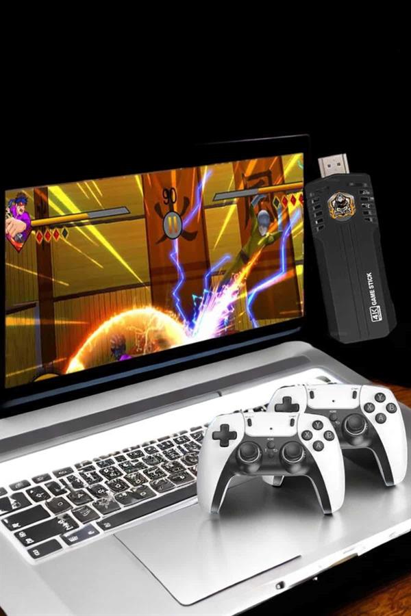 8K Android TV Gme Stick Video Oyun Konsolu Aile Retro 35000 Oyunlu Çift Kollu - Görsel 3
