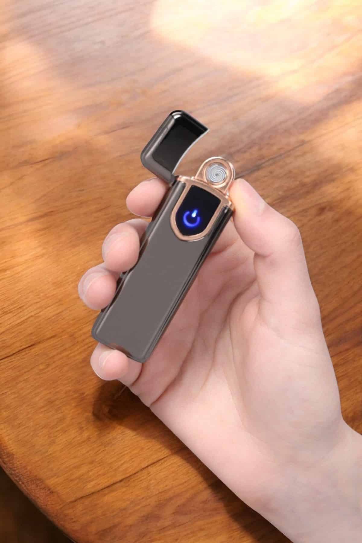 Çakmak Alevsiz Elektronik USB Şarjlı Uzun Ömürlü Kaliteli - Görsel 2
