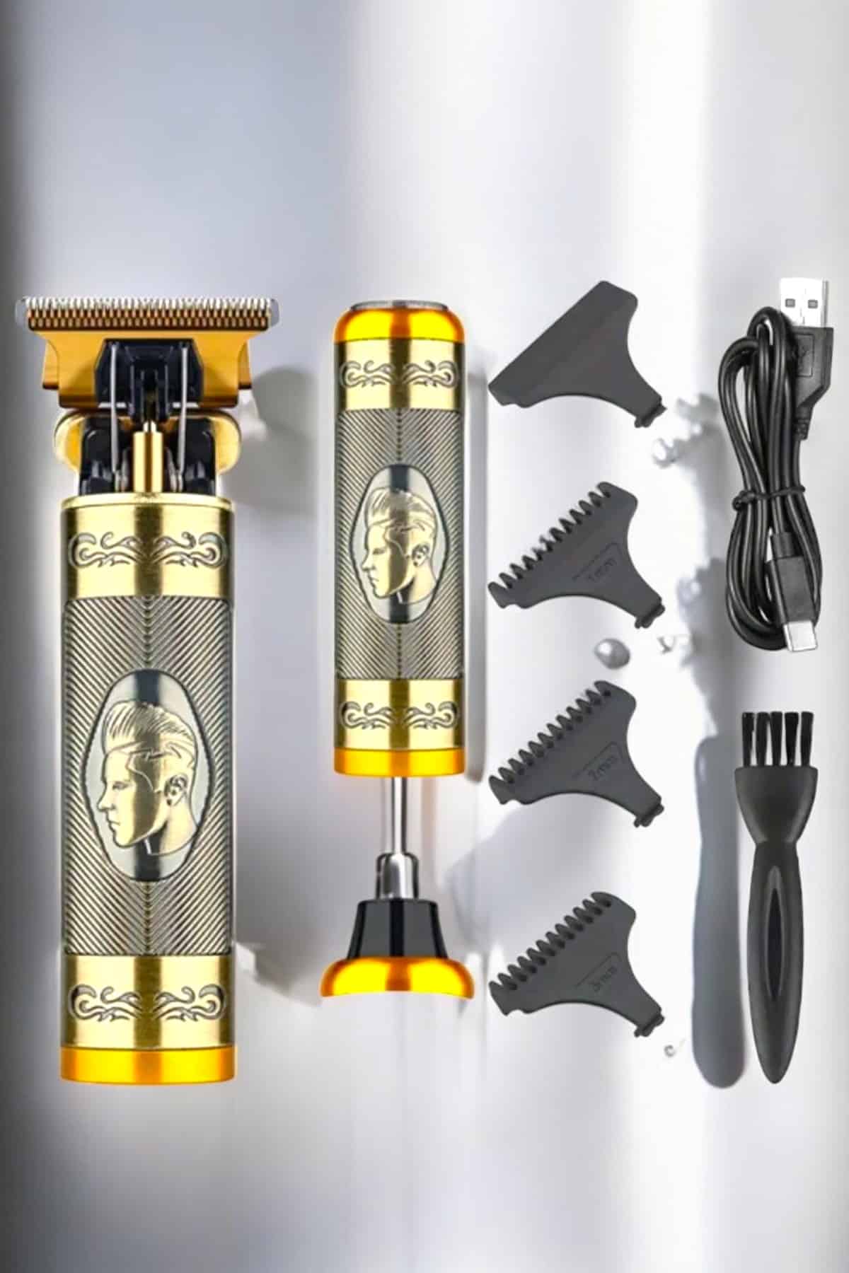Tıraş Makinesi Üç Başlıklı Saç Sakal ve Vücut Tıraşına Uygun - Görsel 3