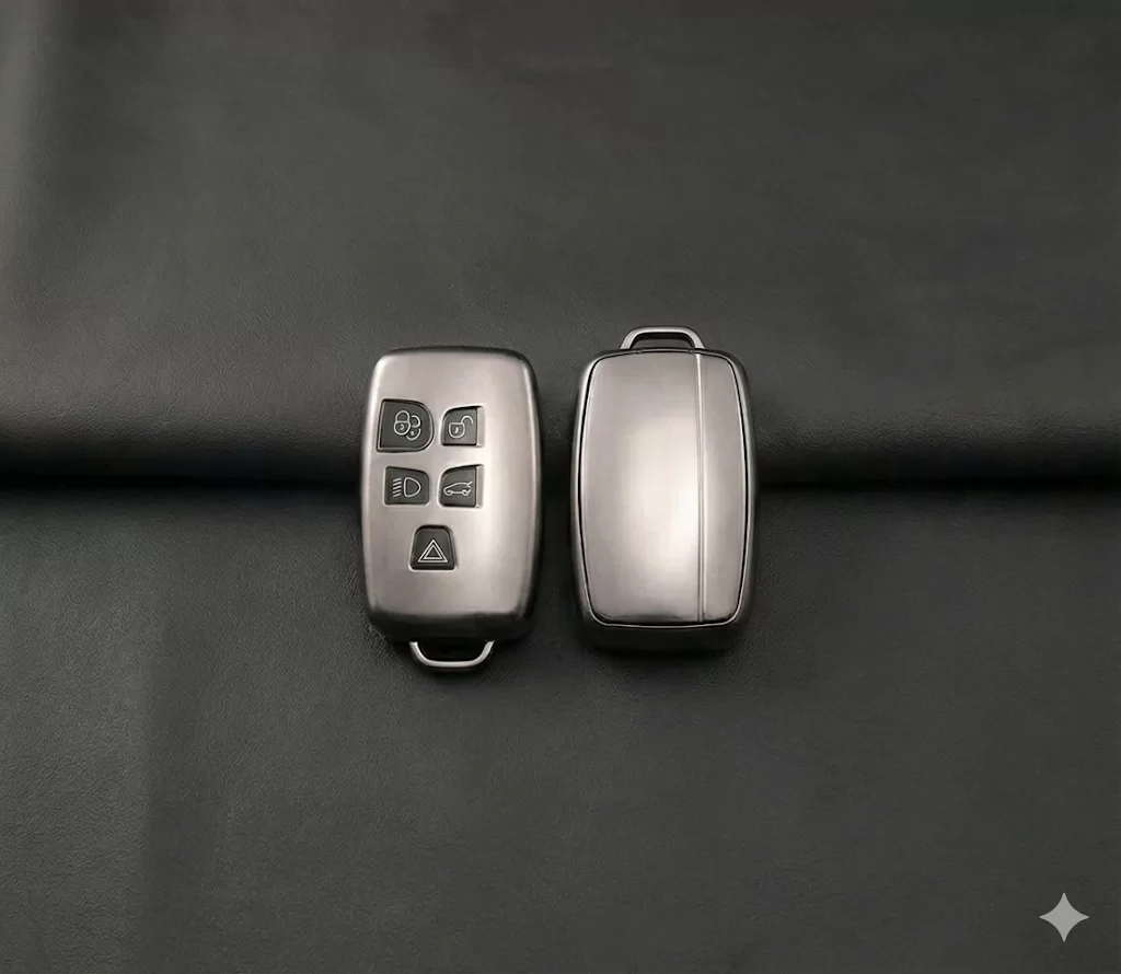 Land Rover Range Rover 2010-2018 Uyumlu Smart 3 Buton Silikon Oto Anahtar Kumanda Kabı Kılıf Gri