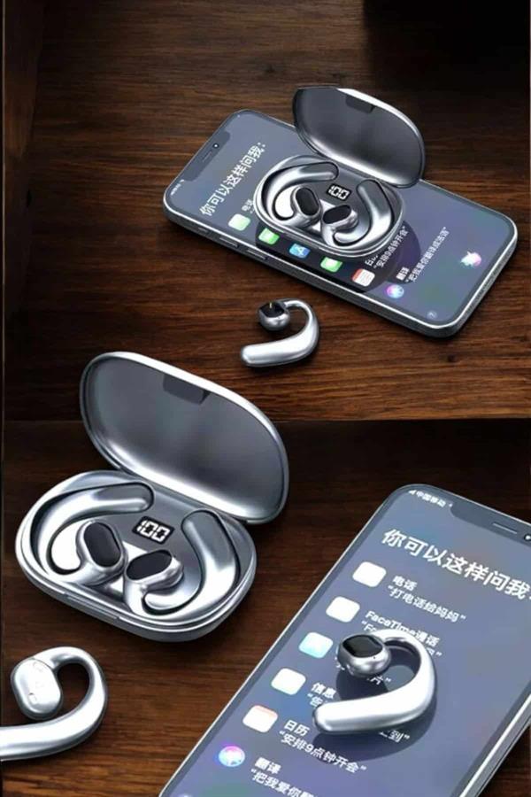 Bluetooth Kulaklık Oyuncu Kulaklığı Küpe Görünümlü Dijital Göstergeli - Görsel 5