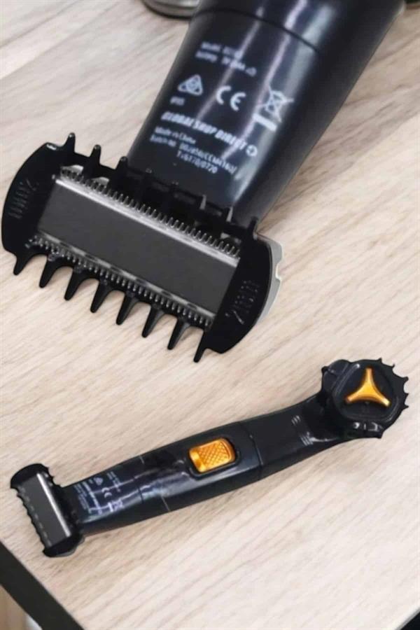 Çift Başlıklı Jilet Tıraş Makinesi Taşınabilir Suya Dayanıklı Sinek Kaydı - Görsel 4