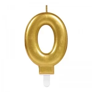 0 Rakamı Mum Gold Renk