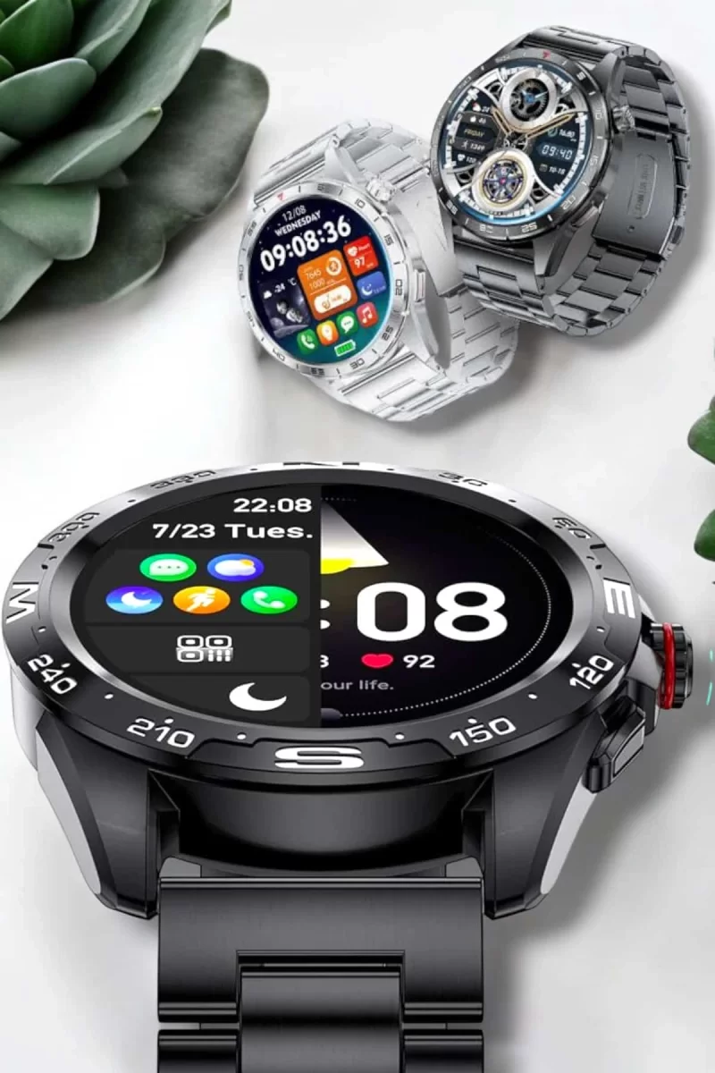 Akıllı Saat Sağlık ve Fitness Takibi Bluetooth Bağlantılı Dokunmatik Ekran - Görsel 2