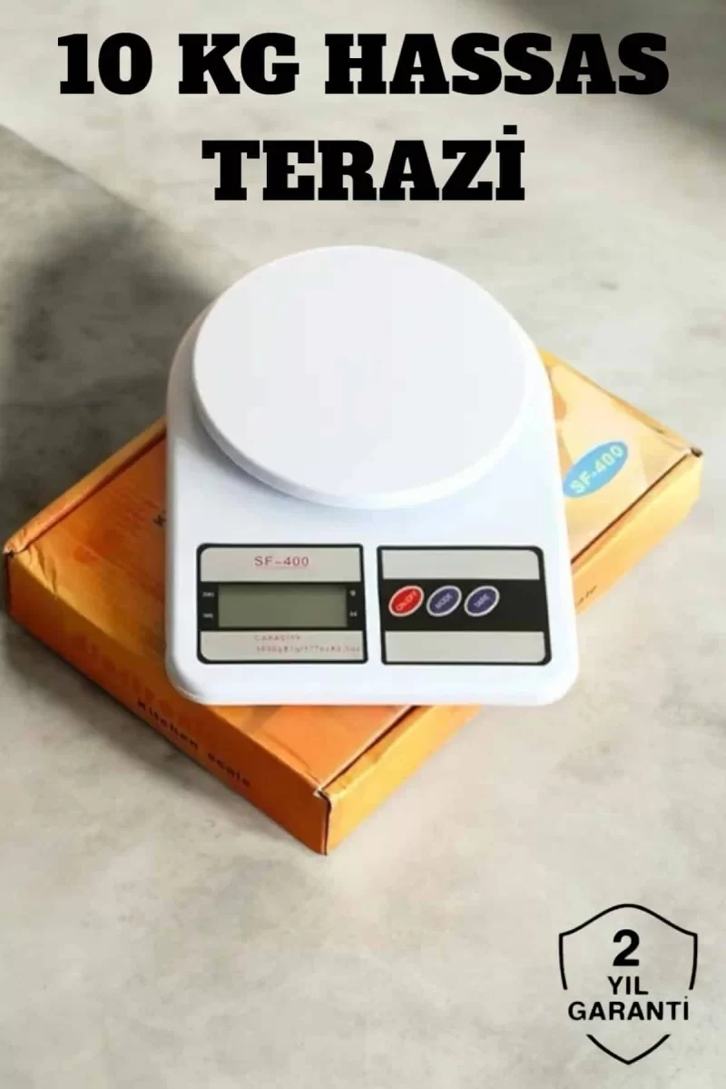 Hassas Terazi 10 kg Kapasiteli, Yüksek Hassasiyetli Dijital Mutfak Tartısı