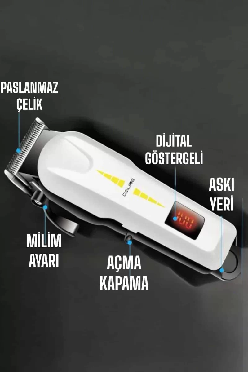 Tıraş Makinesi Uzun Ömürlü Batarya, Keskin Bıçaklar ve Profesyonel - Görsel 2
