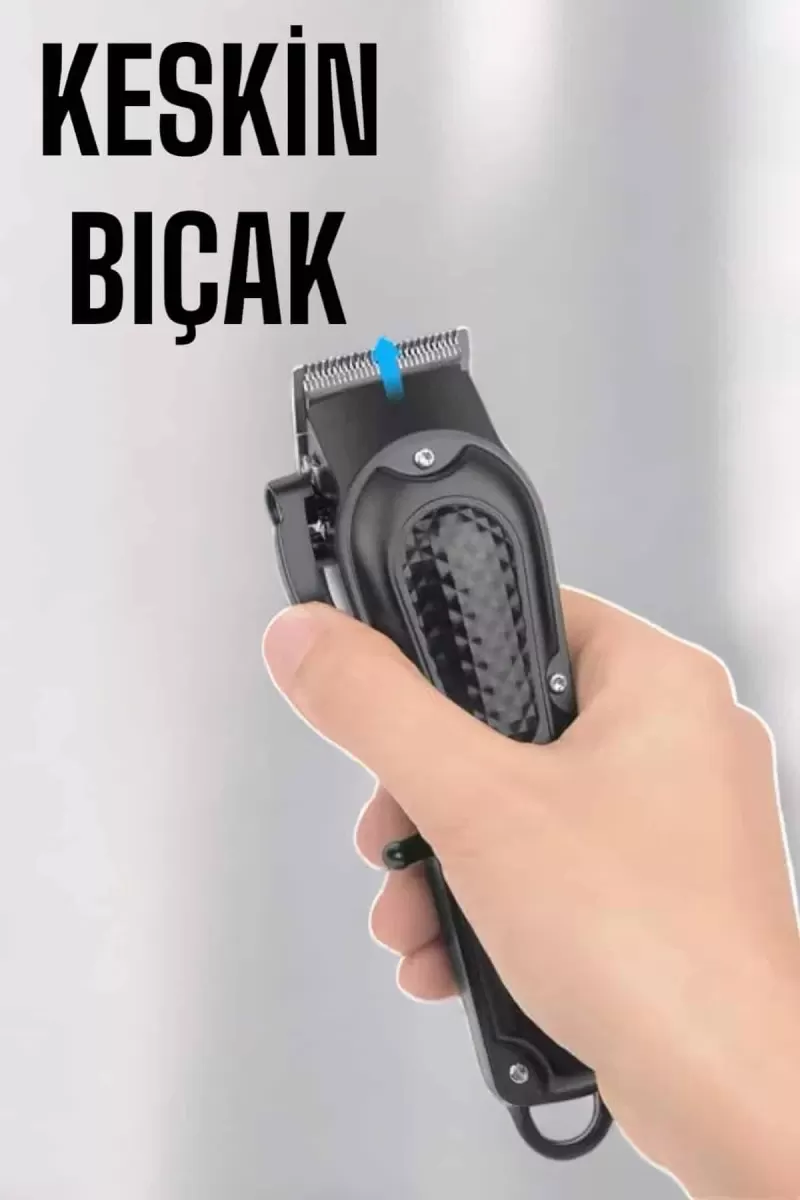 Suya Dayanıklı Tıraş Makinesi Keskin Bıçaklı Dijital Göstergeli Şarjlı - Görsel 2
