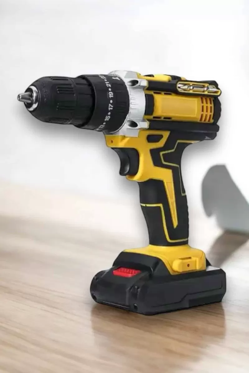 Çift Bataryalı Metal Dişli Darbeli Şarjlı Matkap Seti 24W Güç ve 24 Parça Aksesuar - Görsel 3