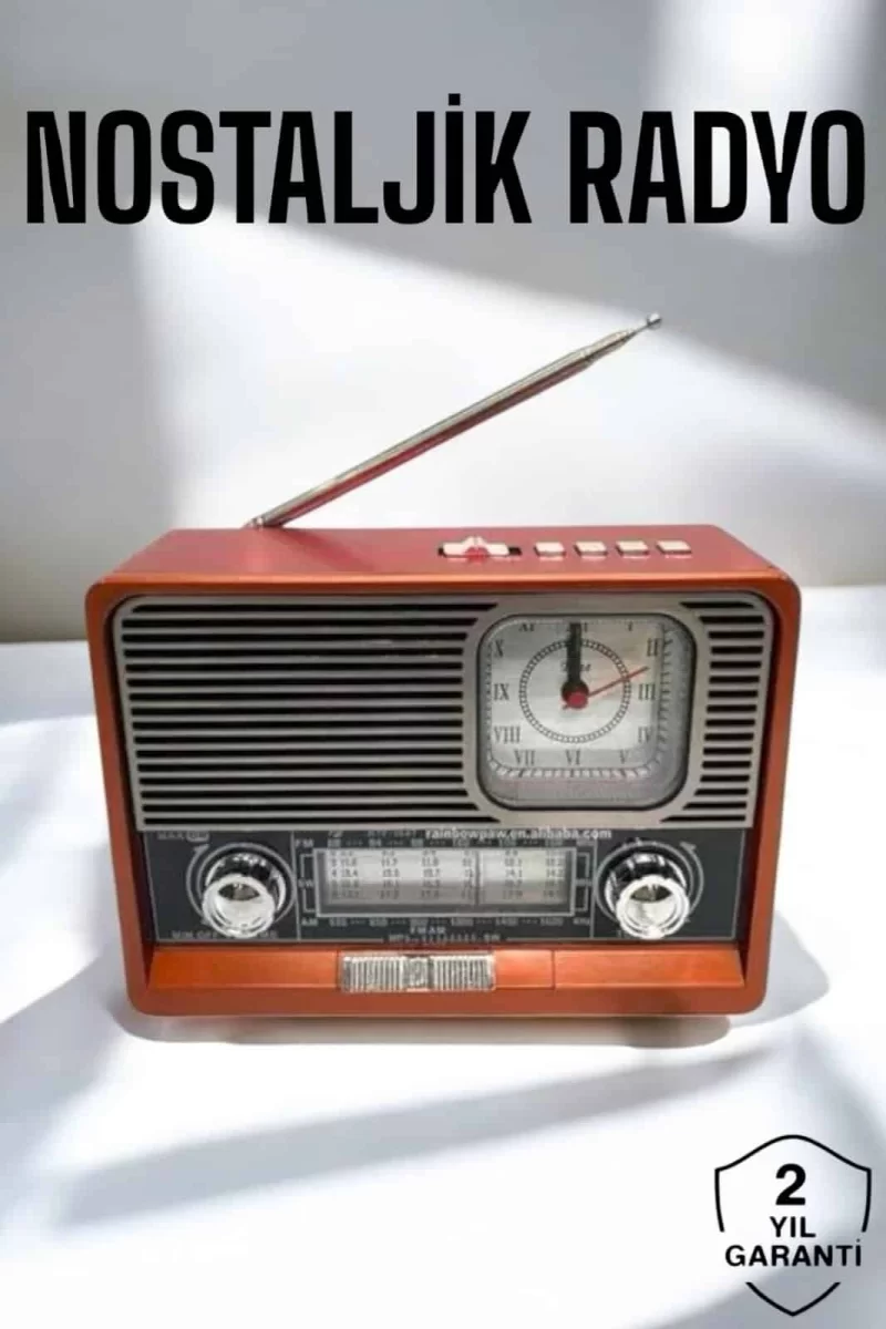Nostaljik Görünümlü USB Girişli Bluetooth Bağlantılı Radyo