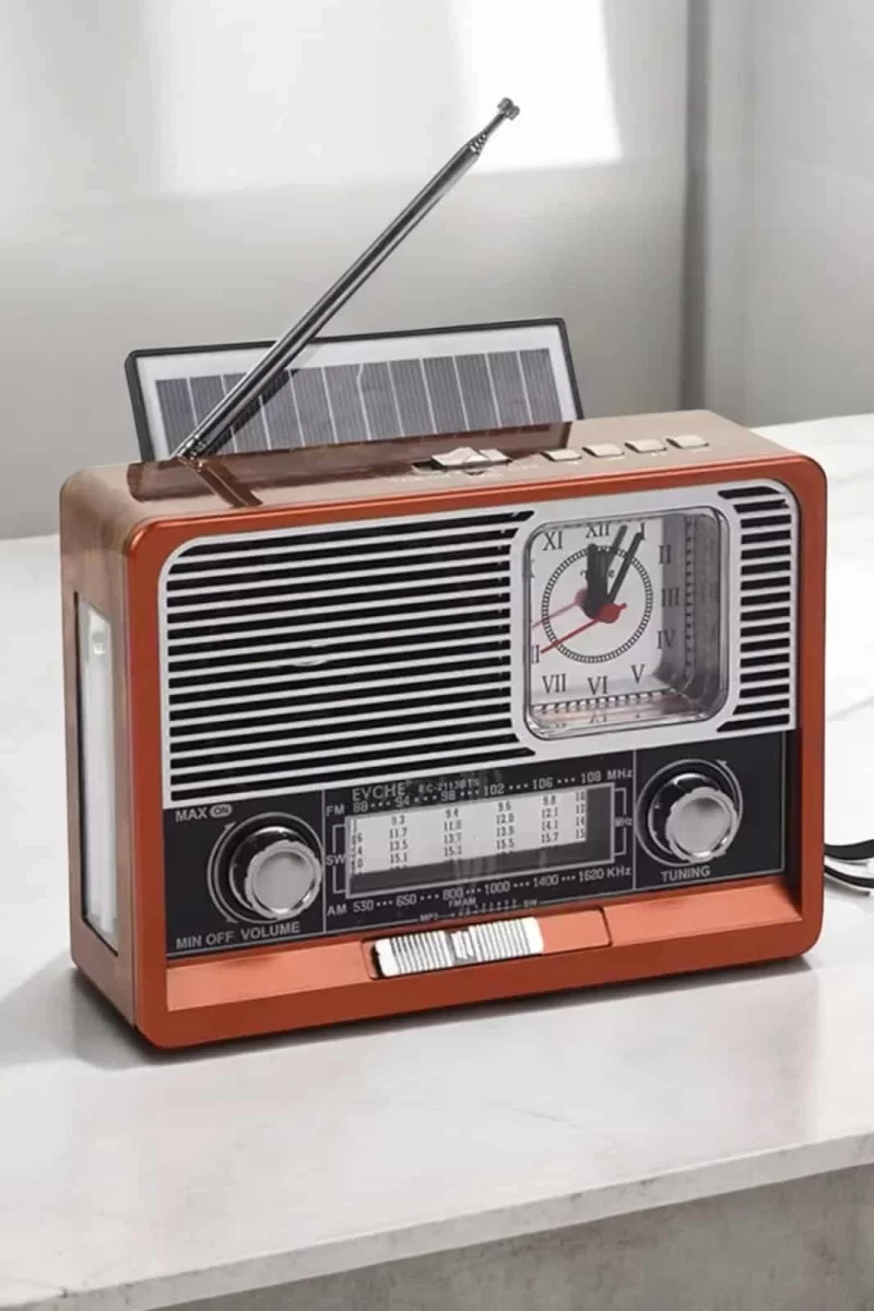 Nostaljik Görünümlü USB Girişli Bluetooth Bağlantılı Radyo - Görsel 4