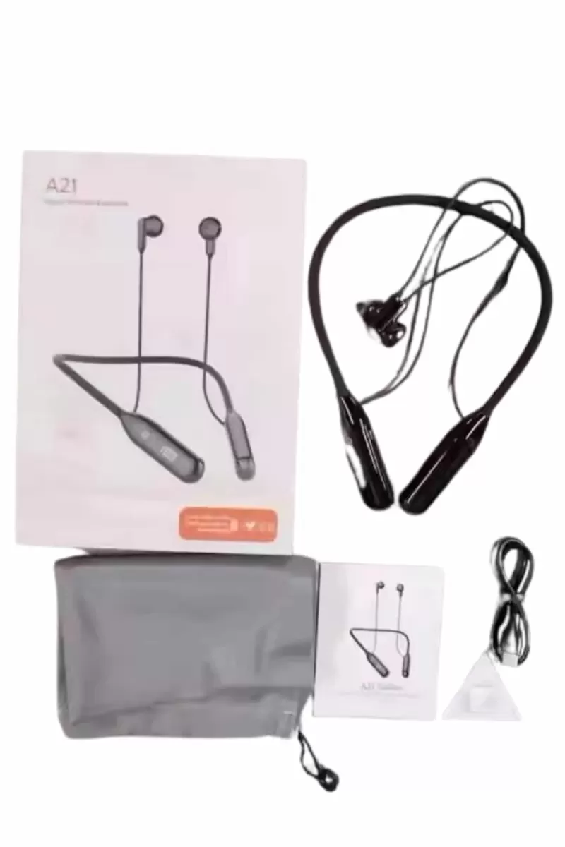 Boyun Bantlı Kablolu Yüksek Ses Kaliteli Bluetooth Kulaklık Uzun Pil Ömrü 100 saat sarj - Görsel 5