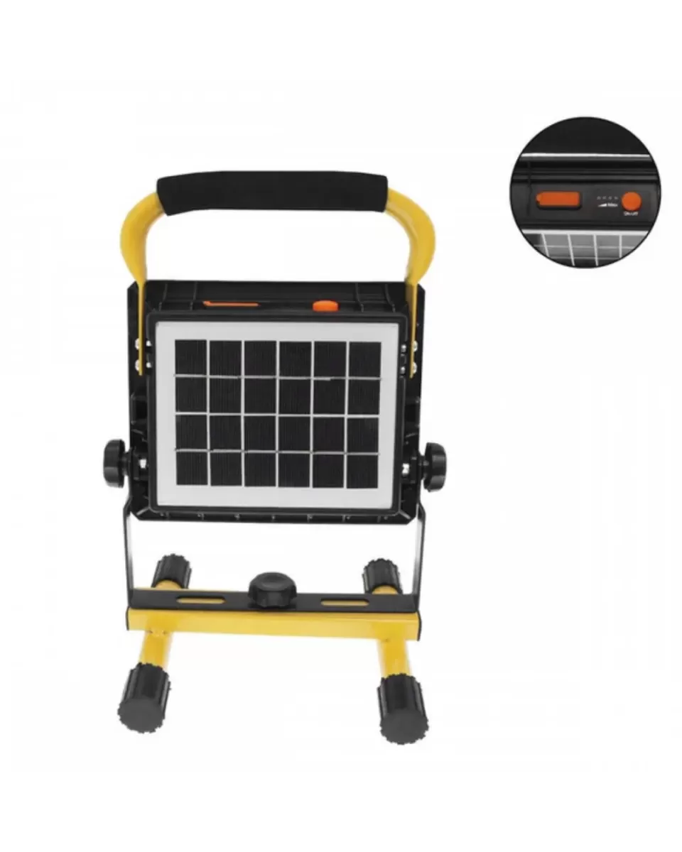Çok Fonksiyonlu LED Projektör Kamp Lambası Solar Şarjlı Powerbank Özellikli - Görsel 3