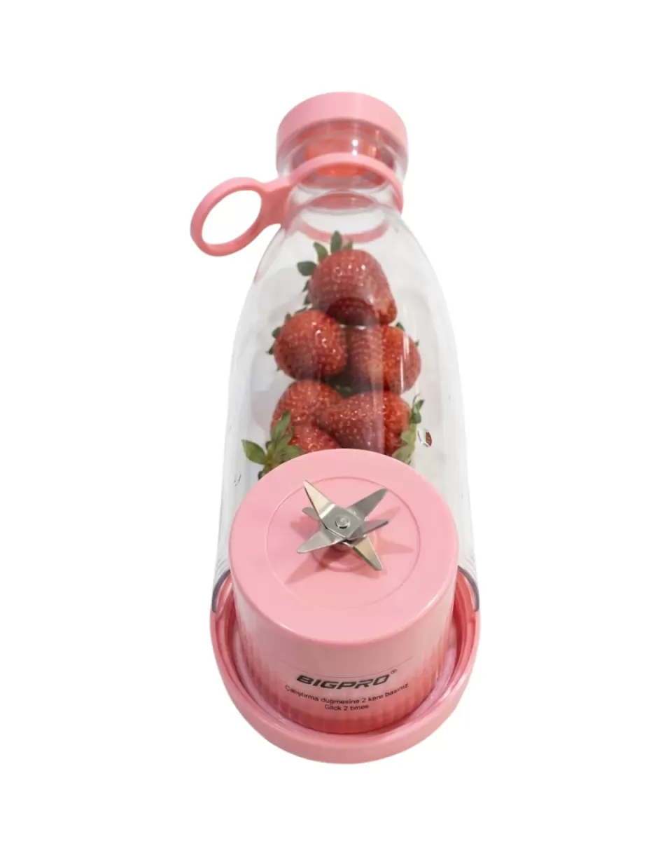 Kablosuz Taşınabilir Blender Smoothie Milkshake Hazırlama Tek Tuş Kullanım - Görsel 5
