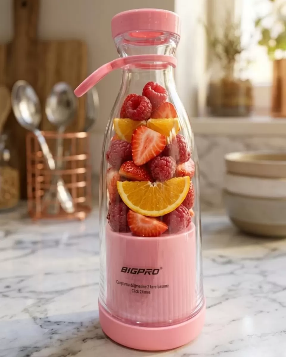Taşınabilir Blender Smoothie ve Meyve Karıştırıcı Kablosuz Kullanım