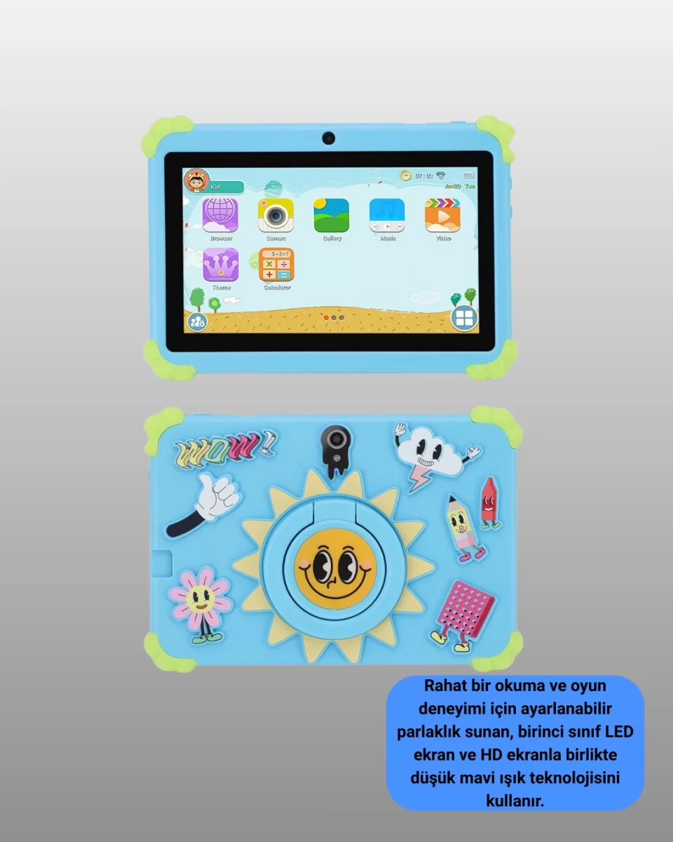 Taşınabilir 7 İnç Tablet Göz Koruyucu Ekran ve Uzun Pil Ömrü - Görsel 3