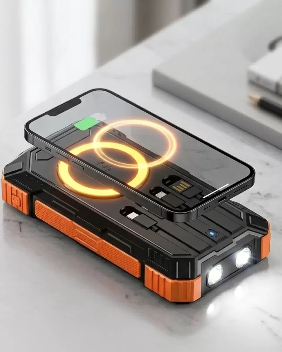 20000 mAh Powerbank Güneş Enerjili Kablosuz Şarj Hızlı Şarj Taşınabilir Batarya (Kopya)
