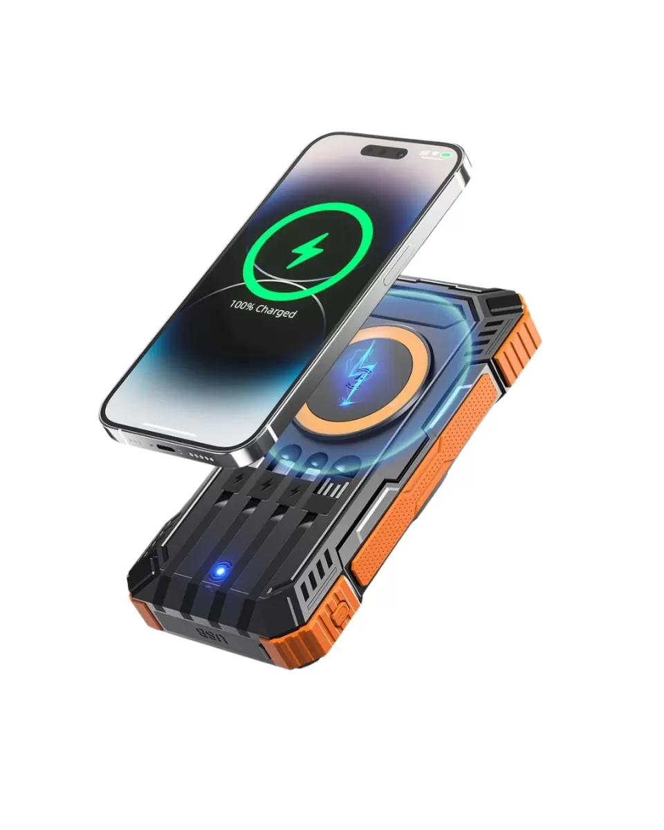 20000 mAh Powerbank Güneş Enerjili Kablosuz Şarj Hızlı Şarj Taşınabilir Batarya (Kopya) - Görsel 2