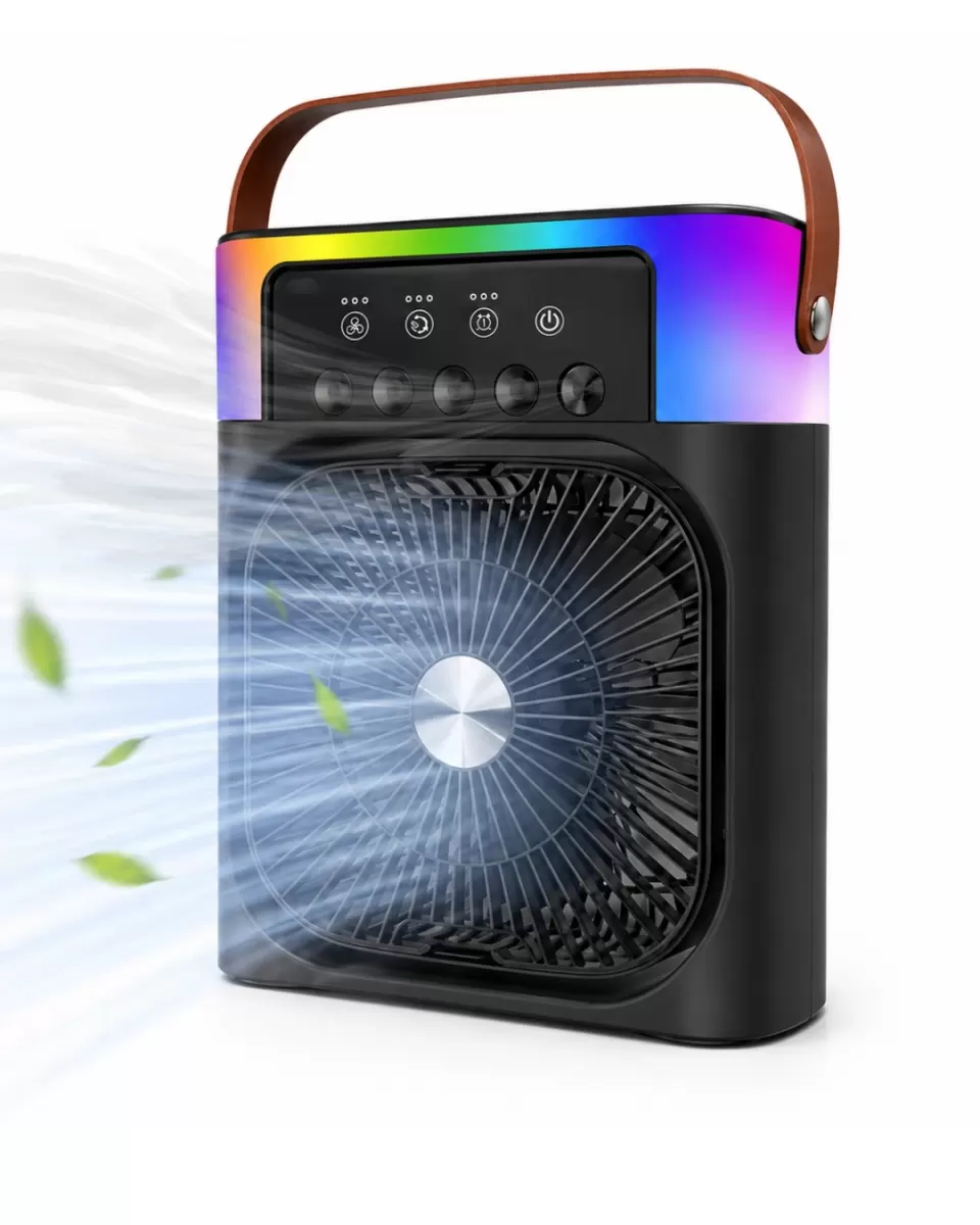 Taşınabilir Sprey Fan RGB Işıklı Mini Klima Soğutucu Nemlendirici USB Şarjlı - Görsel 5
