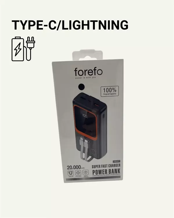 Dijital Ekranlı 20.000 mAh Powerbank | 22.5W Hızlı Şarj + Çoklu Bağlantı Seçeneği - Görsel 3