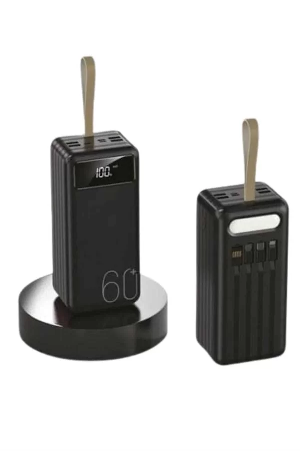Powerbank 60.000 Mah Taşınabilir Şarj Hızlı El Fenerli Dijital Göstergeli - Görsel 3