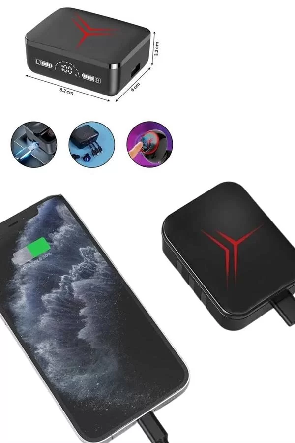 Tws Powerbank Kutulu Dijital Göstergeli Bluetooth Kulaklık Kablosuz Kulakiçi Kulaklık - Görsel 3