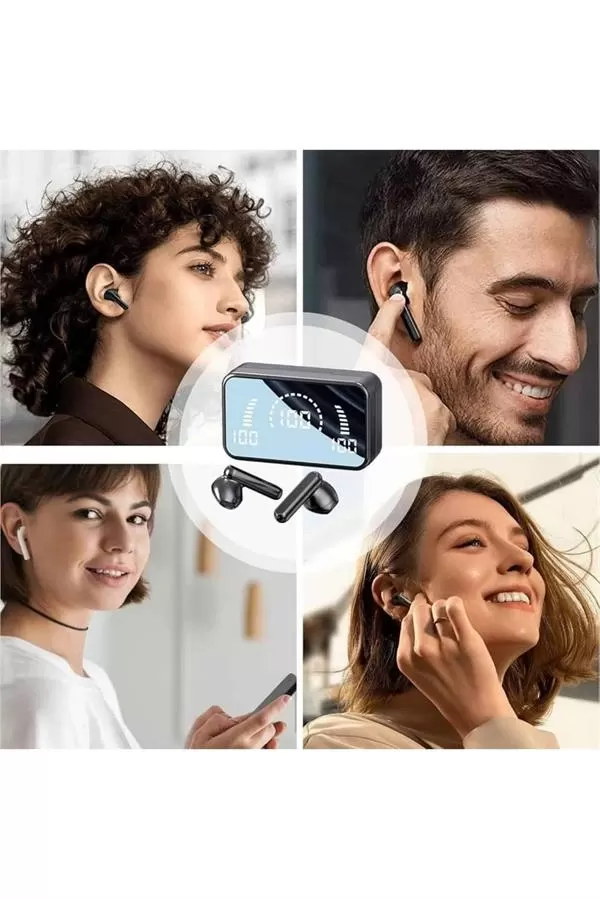 İos Android Uyumlu Bluetooth Kulaklık Kablosuz Kulaklık Yüksek Basslı - Görsel 4