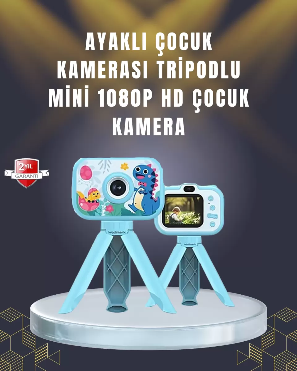 2 inç Ekranlı Çocuk Kamerası – Çizgi Film Efektli ve Müzik Çalar Özellikli