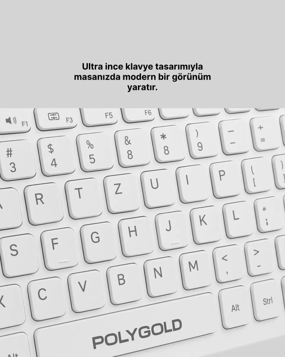 Tam Boy Kablosuz Klavye Mouse Seti - Gelişmiş Bağlantı ve Sessiz Performans - Görsel 5