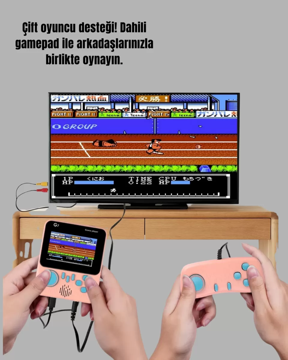 666 Oyunlu Retro Game Console – TV ve Çift Gamepad Desteği - Görsel 4