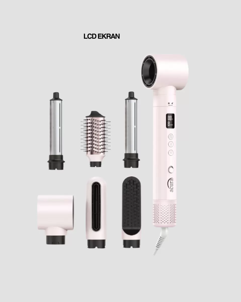 6 Başlıklı Hızlı Kurutma ve Bukle Şekillendirme Seti - Görsel 2