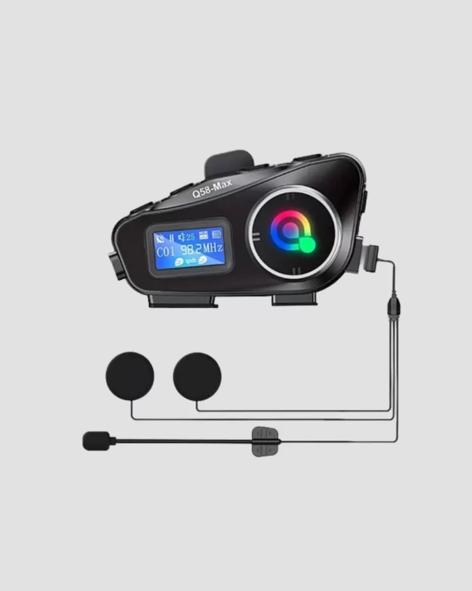 IP65 Suya Dayanıklı Kask Bluetooth Kulaklık LCD Ekranlı - Görsel 5