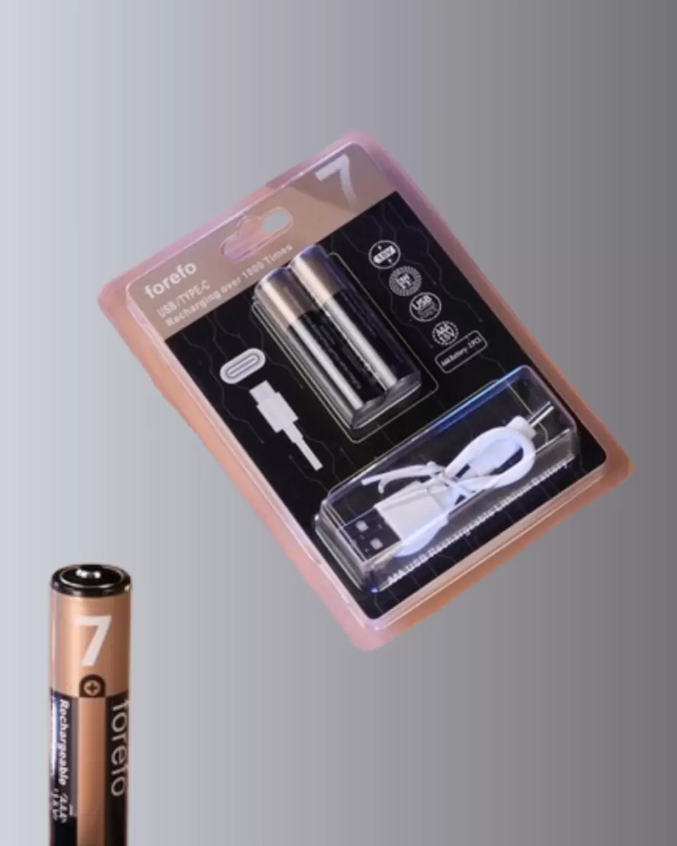 USB Type-C Şarjlı AAA Lityum Pil 1000+ Şarj Döngüsü ile Uzun Ömür - Görsel 4