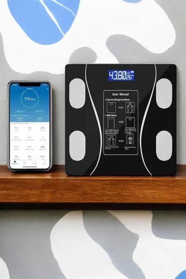 Tartı Baskül Dijital Elektronik Tartı Vücut Analiz Wifi Akıllı Yağ Ölçer - Görsel 4