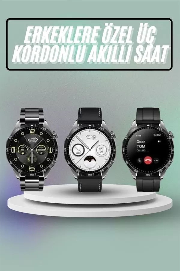 Akıllı Saat Ios Ve Android Tüm Telefonlara Uyumlu Çok Fonksiyonlu Amoled Ekran - Görsel 2