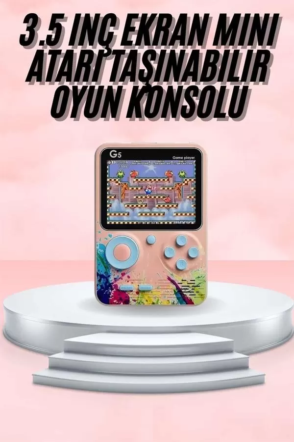 3.5 İnç Klasik Retro LCD Ekran 500 Oyunlu Oyun Konsolu Taşınabilir - Görsel 2