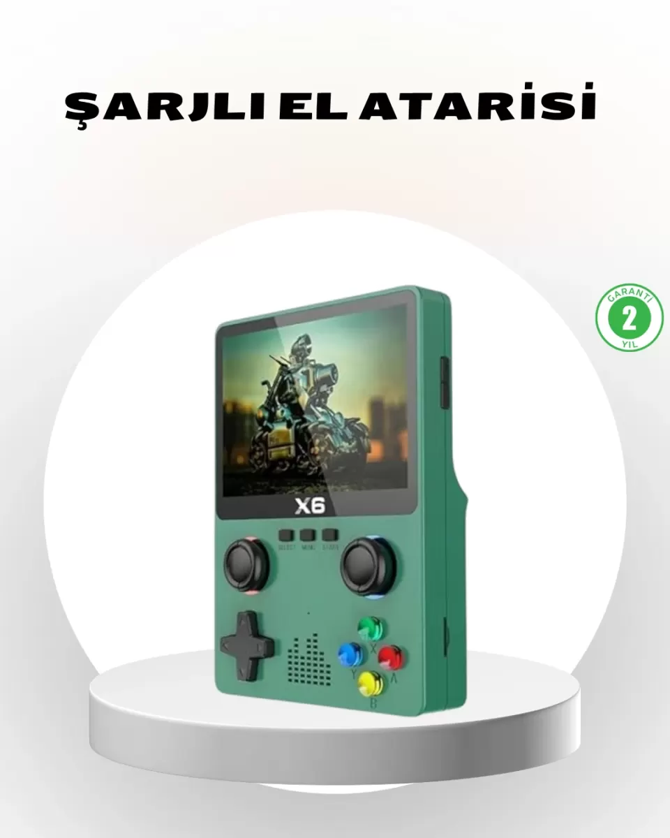 Taşınabilir Oyun Konsolu 3.5 İnç IPS Ekran Yaylı Çift LR Tuşlu