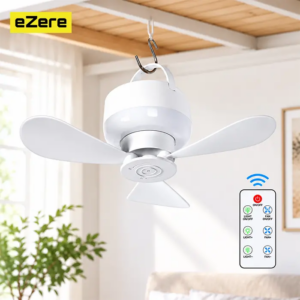 Ezere AeroSnap LED Kamp Tavan Fanı ve Taşınabilir Şarjlı Tavan Vantilatörü-(5775)